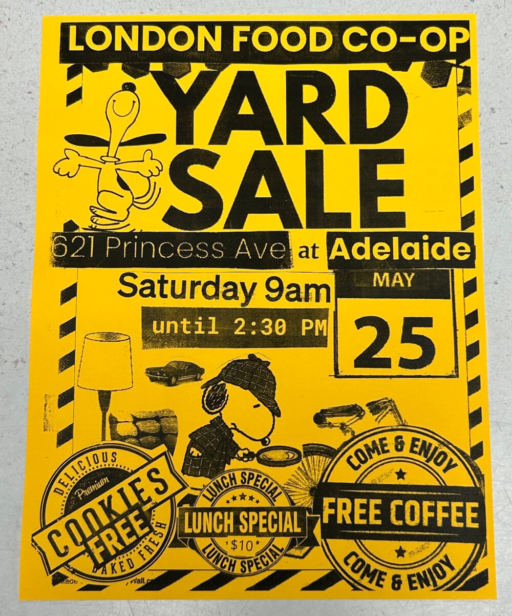 Yard Sale - May 25, 2024 - London Food Co-op